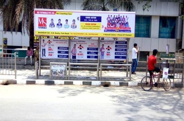 Advertising rates on Bhandup West Bus Stop Mumbai, Flex Banner Rates in Maharashtra, Ad Agency, Media Planning, Media Buying